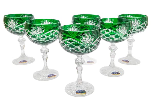 Smaragdkrystal Champagneglas 150ml Ananas