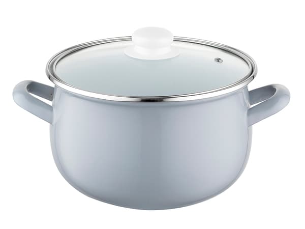 EMALJERAD KRUKA PYZA GRIS 20CM 4.2L Z/P GRÅ