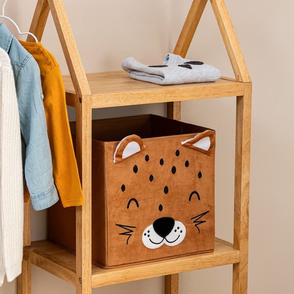 Leopard leksakskorg i textil