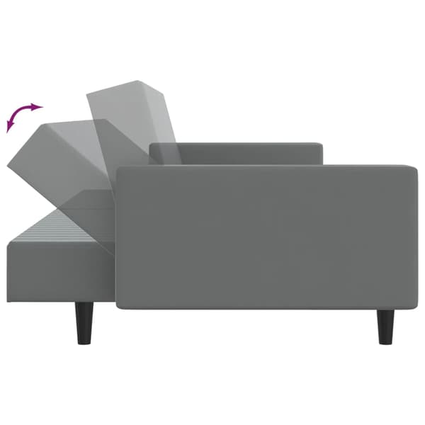 vidaXL 2-personers sofa, grå, kunstlæder