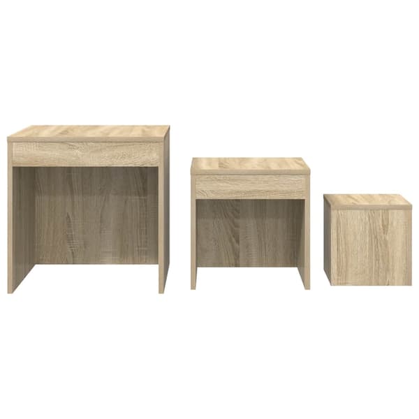 vidaXL 3-pack slitsbord, Sonoma ek