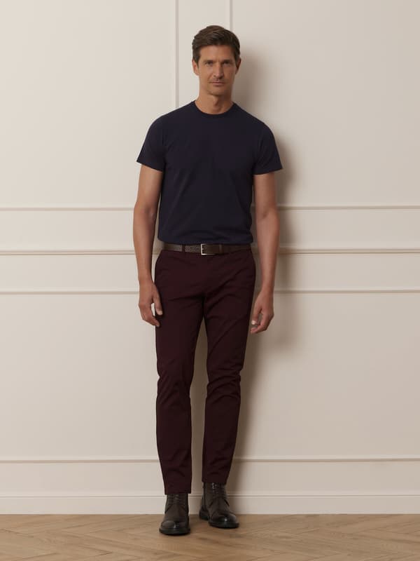 HILLCREST BURGUNDY BUKSER 33/32