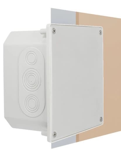 Hermetisk infälld elinstallationsbox Plastkåpa IP65