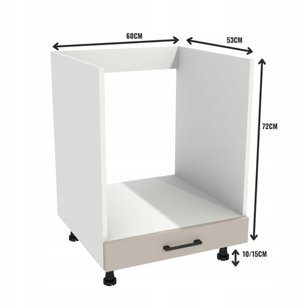 Underskåp för köksugn 60 CAPRI kaross Vit front Cashmere Matt
