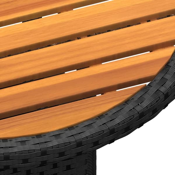 vidaXL 3-delt polyrattan havemøbelsæt sort
