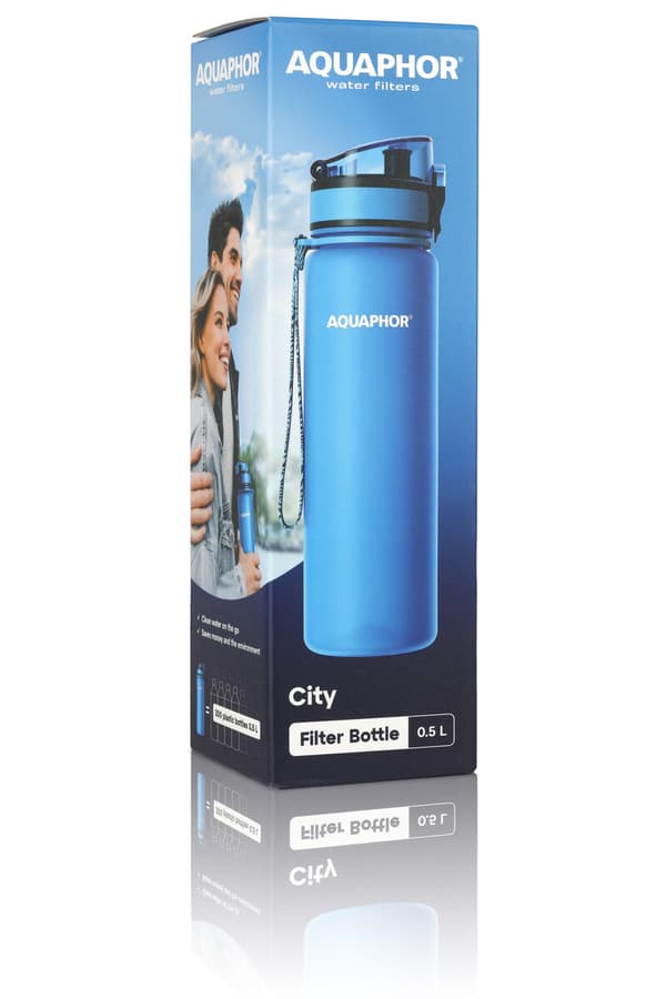 City-suodatinpullo sininen