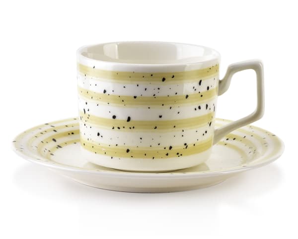 Set med 6 Joy-muggar, beige, 210 ml