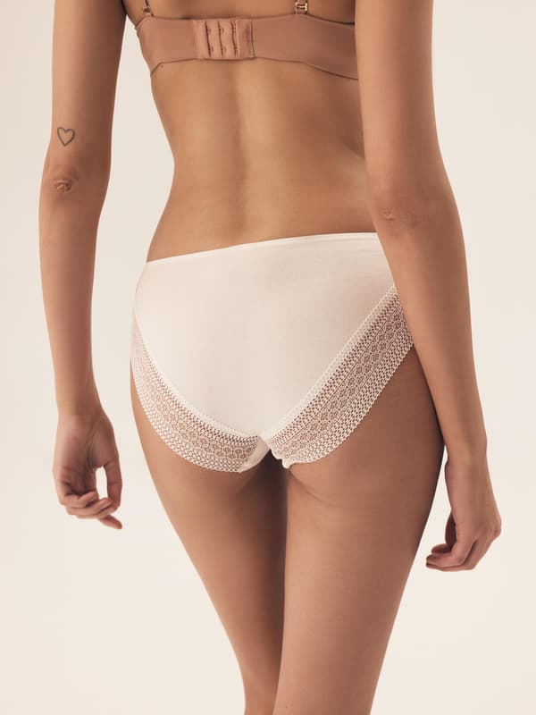 Parija 2-pack Esotiq trosor | brun, cremefärgad L
