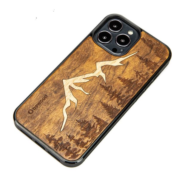 Træcover til iPhone 13 Pro Max MOUNTAINS IMBUIA