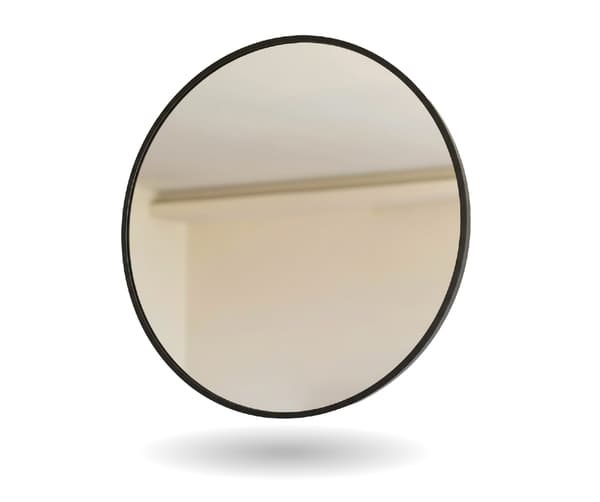 KLASSINEN PYÖREÄ PEILI MUSTA KEHYS 100CM