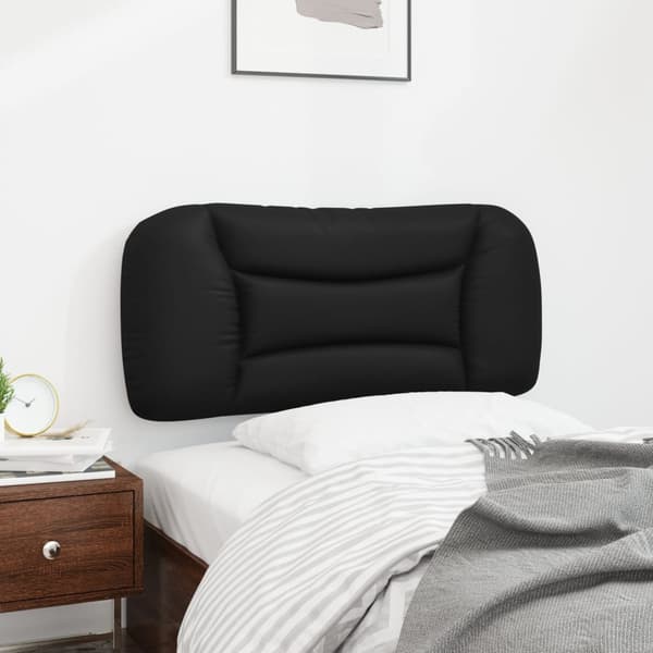vidaXL hovedgærdehynde, sort, 90 cm, kunstlæder