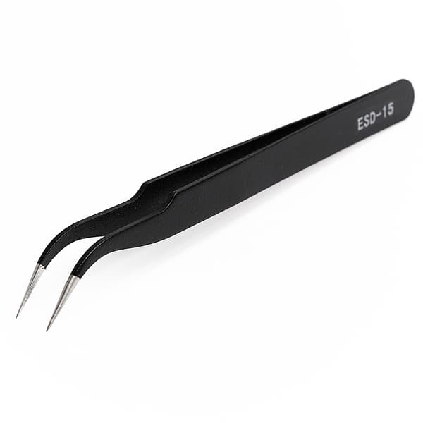 Pinsetit 120 mm kaarevat ESD-15