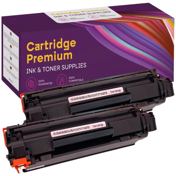 2x toner til HP GP-HCB435/CB436/CE285A x2 sort printer