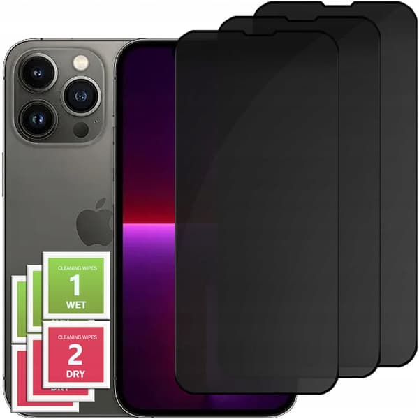 3x Anti-Spy Hærdet Glas Til iPhone 13 PRO MAX/14 PLUS AntiSpy