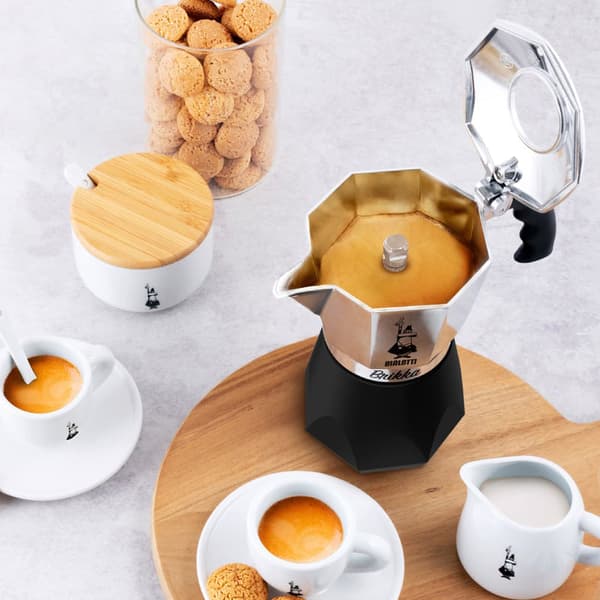 Bialetti Brikka 4-kops kaffemaskine 170 ml sølv og sort