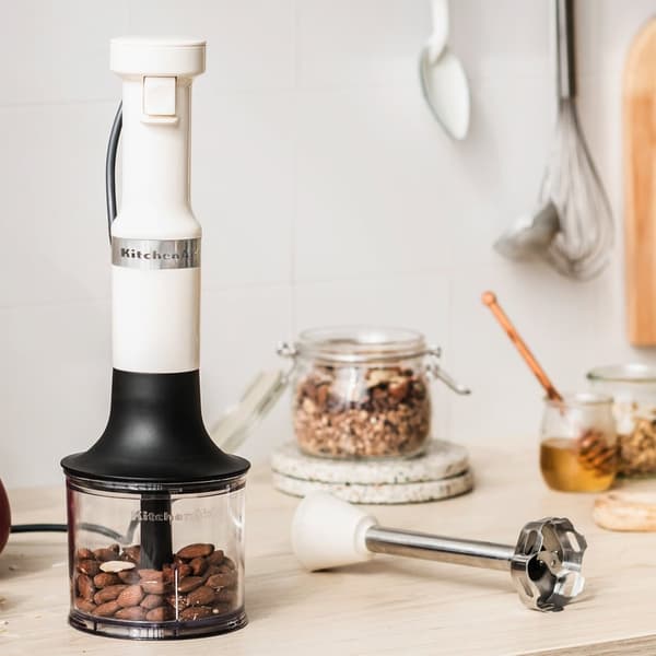 Stavblender med tilbehør 5KHBV83 KitchenAid Farve: Creme Glans