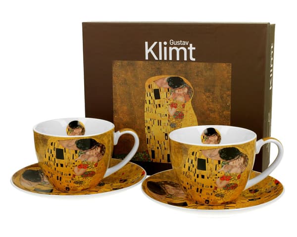 Sæt med 2 Klimt Kysset-kopper 250 ml