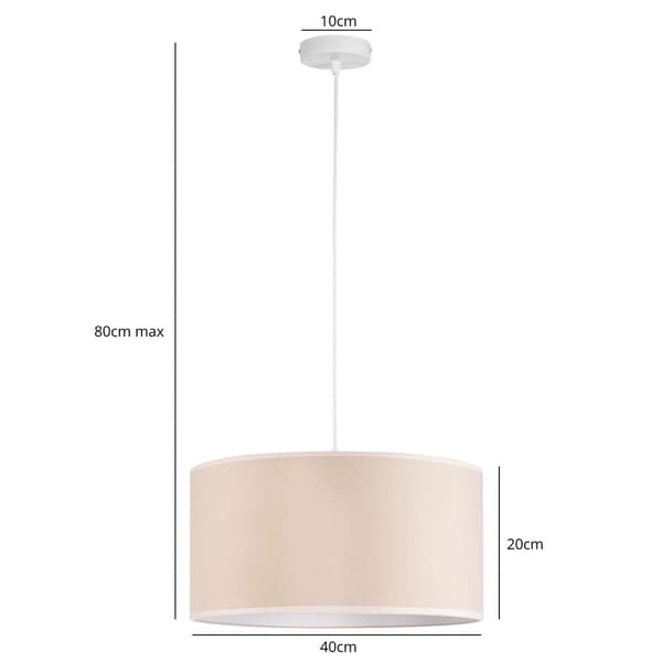 Tornado BAD1 lampa, beige sammet