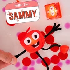 Sammy Glødende Vand Sensoriske Kuber Sæt, Rød, Glo Pals