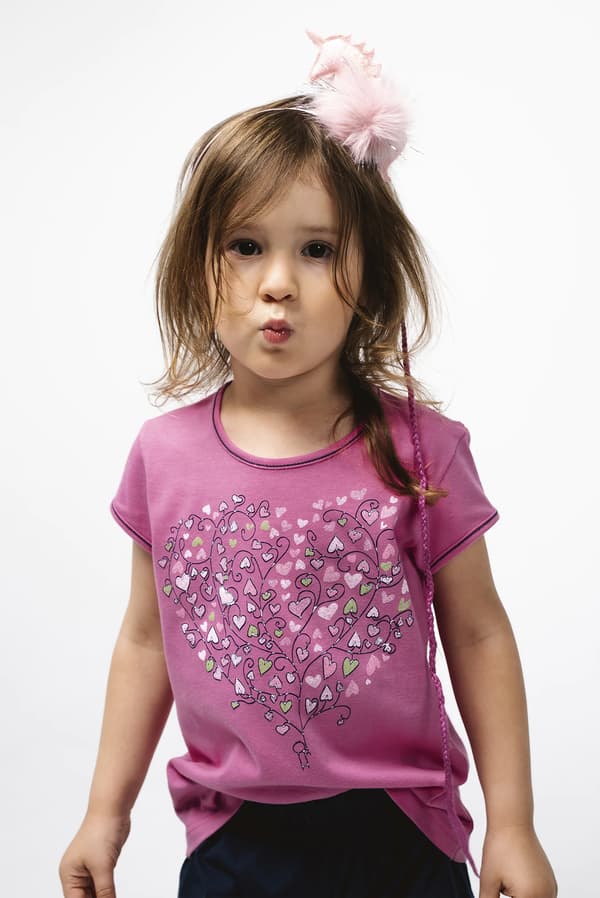 Ontega flickpyjamas, kortärmad, korta byxor, 2 år