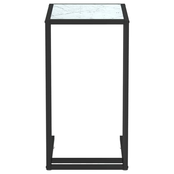 vidaXL computer sidebord hvid marmor 50x35x65 cm