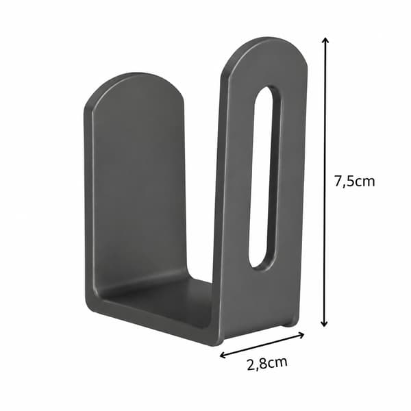 2x Väggfäste för router, dekoder, wifi-modem + monteringslim (svart)