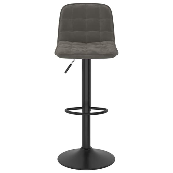 vidaXL Barstolar, set om 2, mörkgrå, klädda i sammet