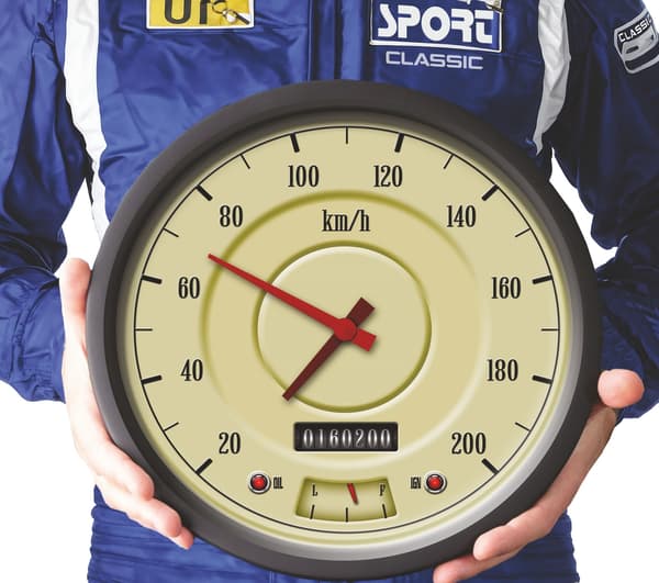 Førerens vægur RETRO SPEEDOMETER