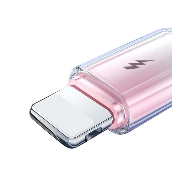 Crystal-Clear Series 3A USB-A - iPhone Lightning-kabel 1,2 m - Vit
