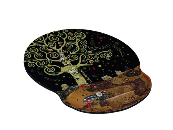 Computermusemåtte med håndledsstøtte - G. Klimt, Livets træ (CARMANI)