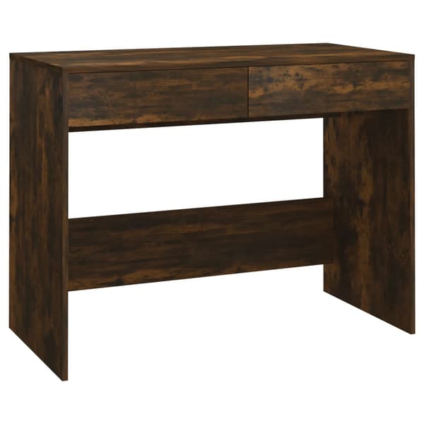 vidaXL skrivebord røget eg 101x50x76,5 cm spånplade