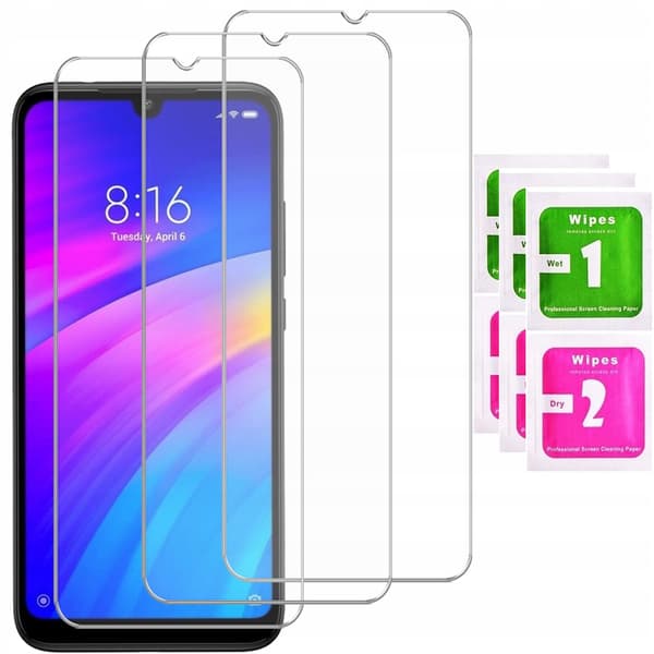 3x Härdat glas för XIAOMI REDMI 7 9H glas | 3-pack