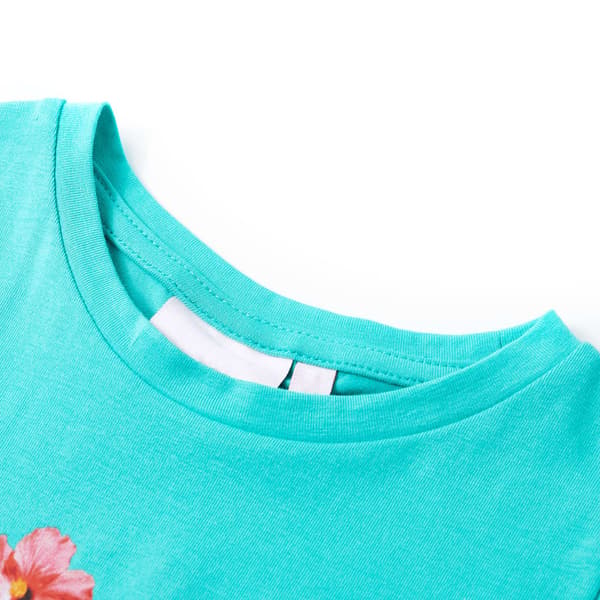 Barn-T-shirt, mintgrön, 116