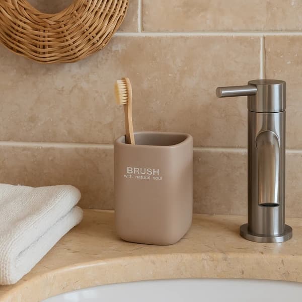 LISO beige badeværelseskrus