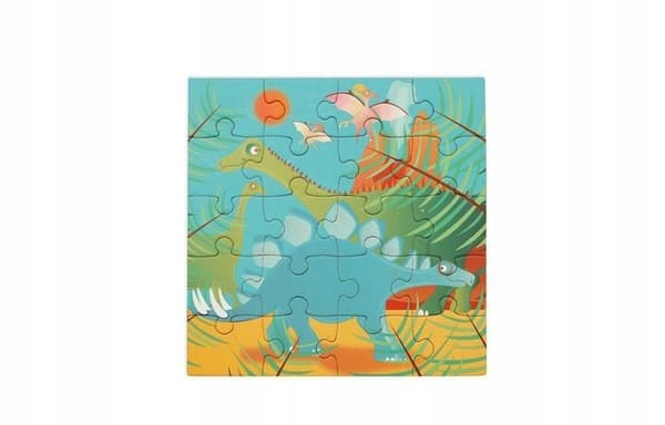 Magnetiskt pussel med dinosaurietema, 40 bitar.