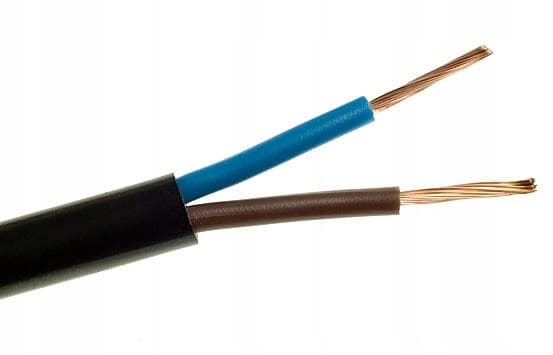 OMYp 2x1 10m svart kabel