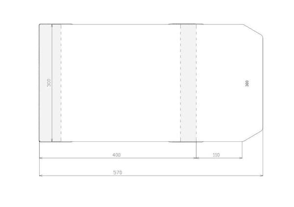 Justerbart låg 300x510mm (50 stk.)