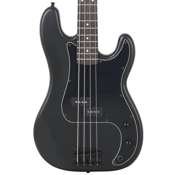 vidaXL Nybörjarbasgitarr med väska, svart, 4/4, 46"