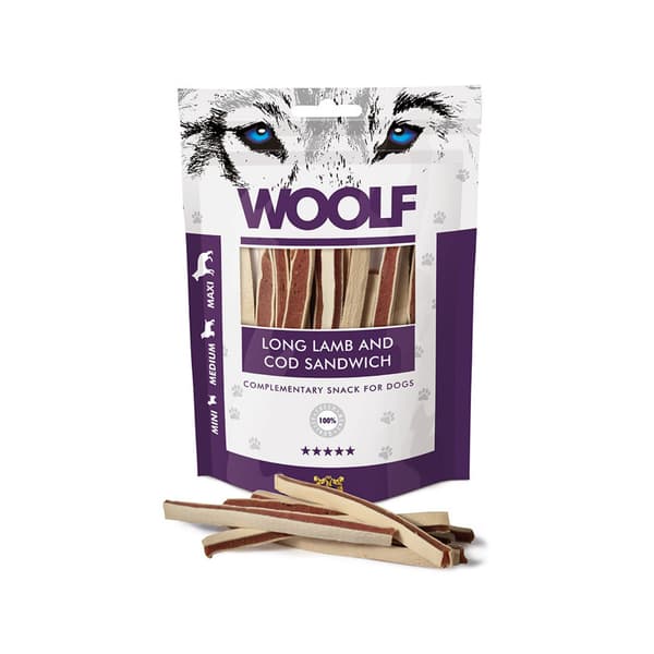 Woolf Hundgodissmörgås Lamm och Torsk 100g