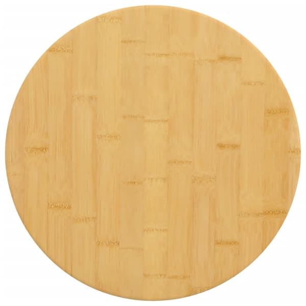 vidaXL bordplade Ø50x4 cm bambus