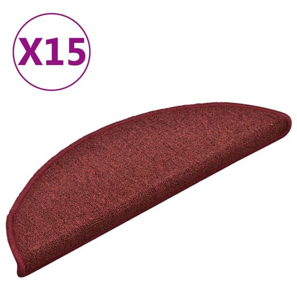 vidaXL Trappsteg, 15 st, röda, 56 x 17 x 3 cm