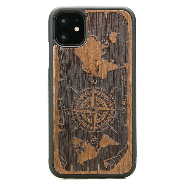 Træcover til iPhone 11 WIND ROSE MERBAU