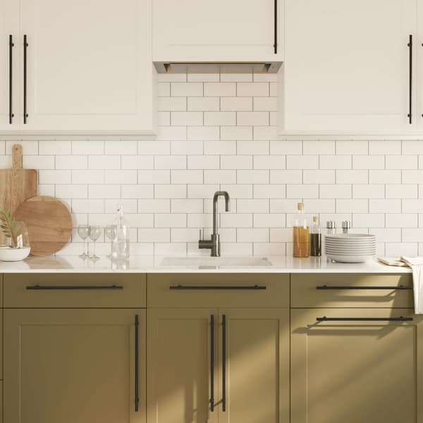 vidaXL skabsgreb 10 stk. sort 320 mm rustfrit stål