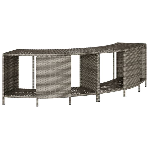vidaXL spaskabe, sæt med 2, grå, polyrattan