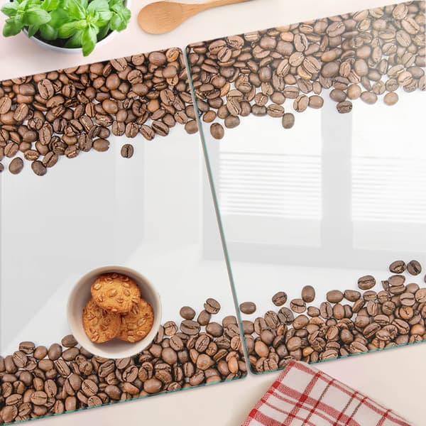 Køkken multifunktionelle dekorative hærdede brædder kaffebønner 2x40x52 cm