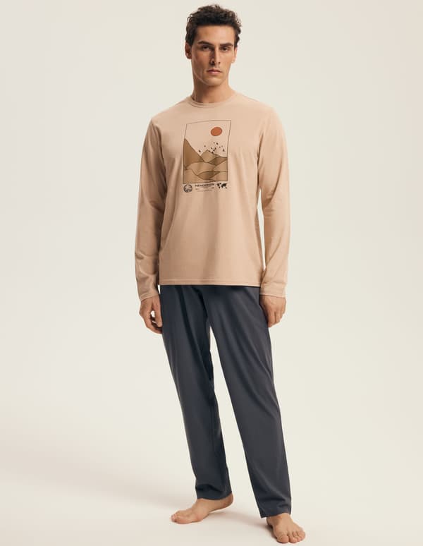 Luro Henderson Pyjamas herr | Beige, Grå M