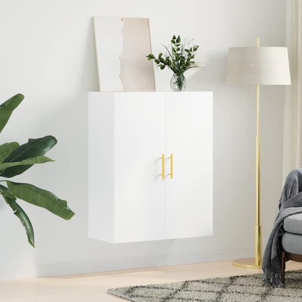 vidaXL Väggskåp vit 69,5x34x90 cm