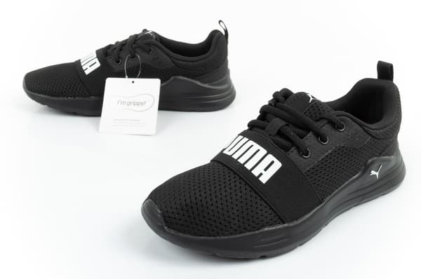 Puma Jr Wired Textile Løbesko Sort [374216 01] Størrelse 28