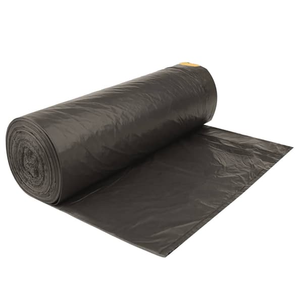 vidaXL affaldsposer, snøre, 250 stk., sorte, 120 l