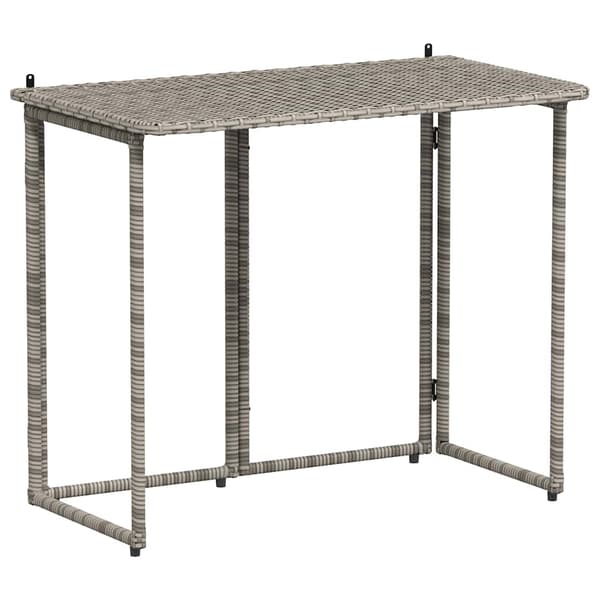 vidaXL foldbart havebord grå 90x51x75 cm polyrattan
